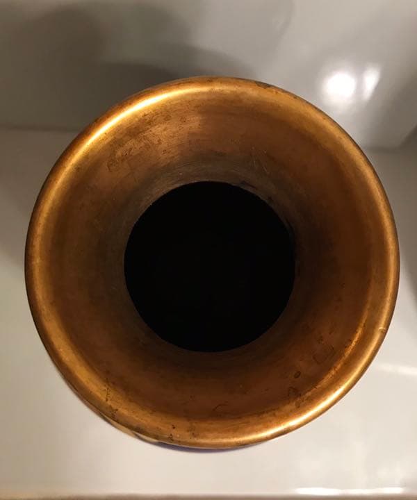 花瓶　七宝焼花瓶　台座付き