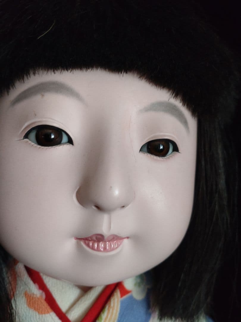 市松人形 松龍斎 太田徳久 15号 52cm 木製スタンド付き