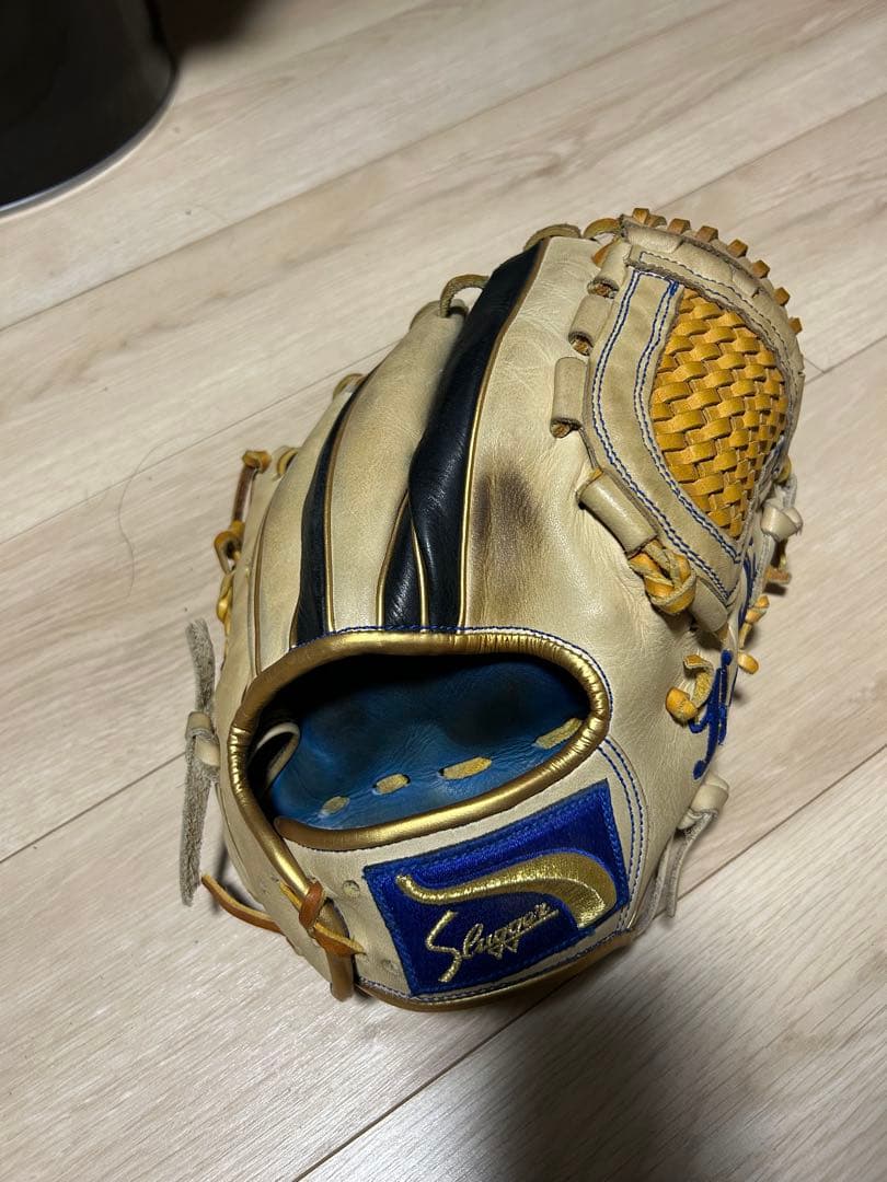 スラッガー 軟式グローブ ベージュ/青