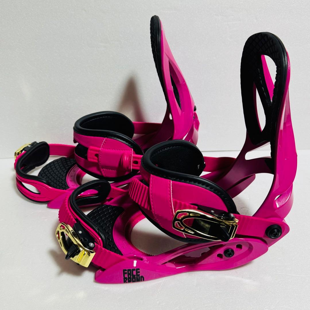 未使用　ピンク スノーボード ビンディング　mサイズ　初心者おすすめ格安特価
