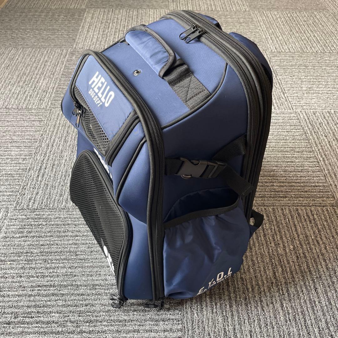 DOG DEPT ドッグデプト　伸縮リュックキャリー ネイビー ペット用