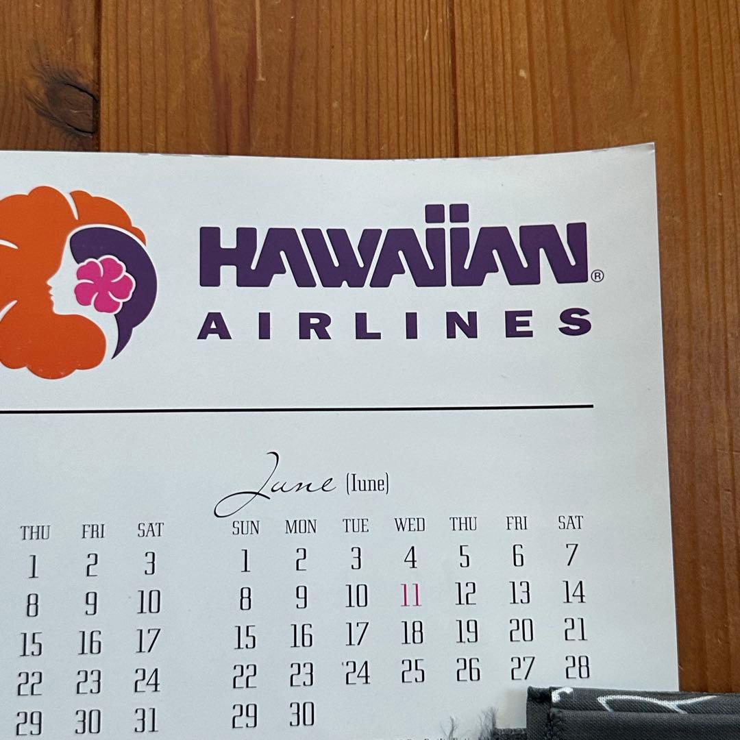 97年旧ロゴHAWAIIAN AIRハワイアン航空オリジナルカレンダーポスター5