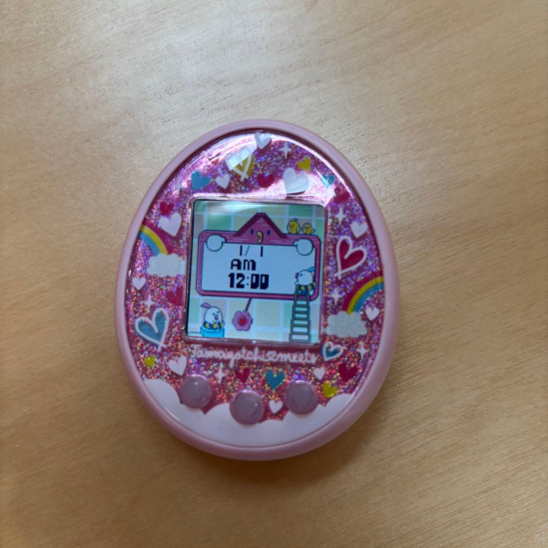 【美品】バンダイ　たまごっちみーつ　メルヘンみーつver ピンク　ストラップ付き