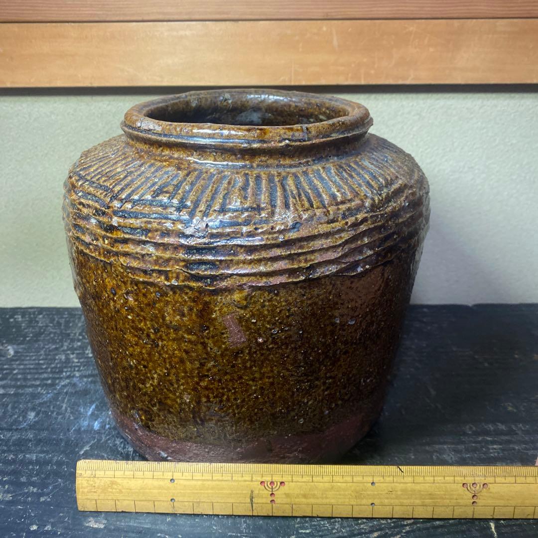 中国　古玩　南蛮水指【桐箱付】16cm20cm