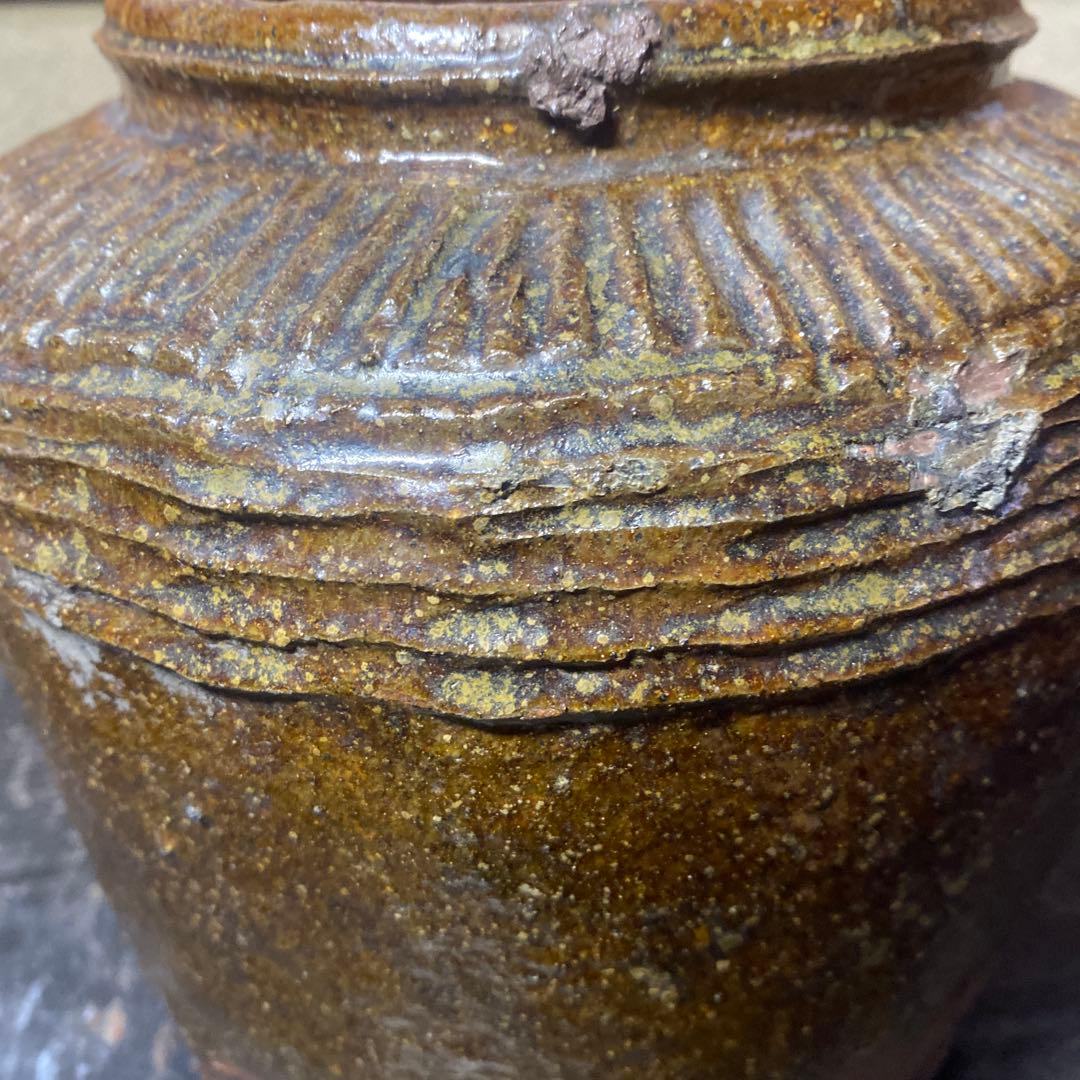 中国　古玩　南蛮水指【桐箱付】16cm20cm