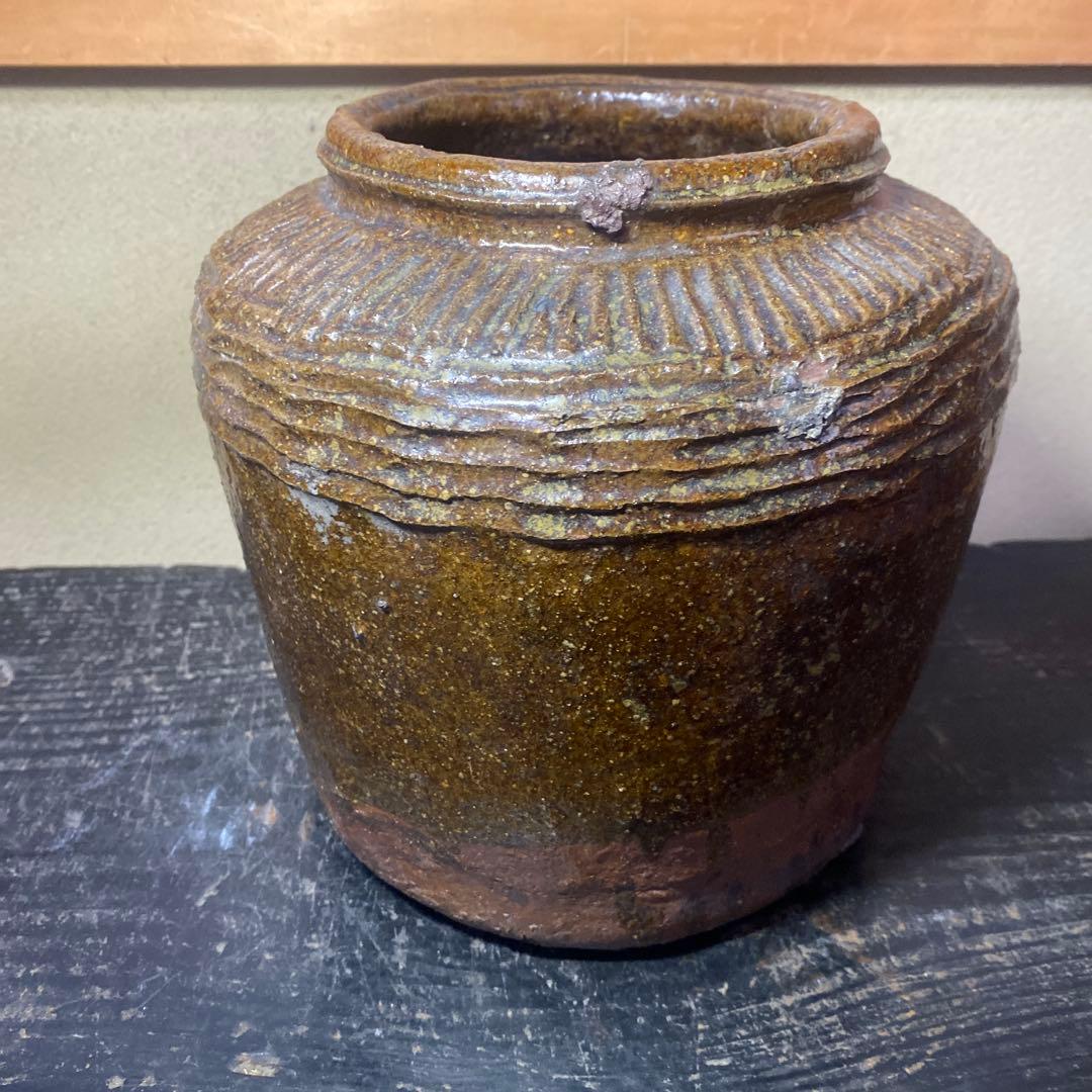 中国　古玩　南蛮水指【桐箱付】16cm20cm