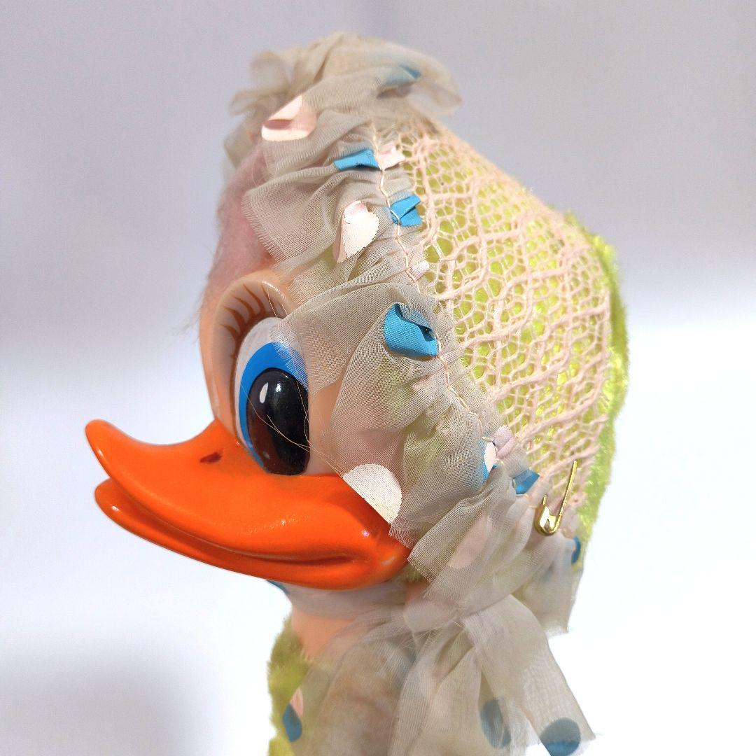 ビンテージ ラシュトン ダック ぬいぐるみ レースのバブーシュカ ラバーフェイス