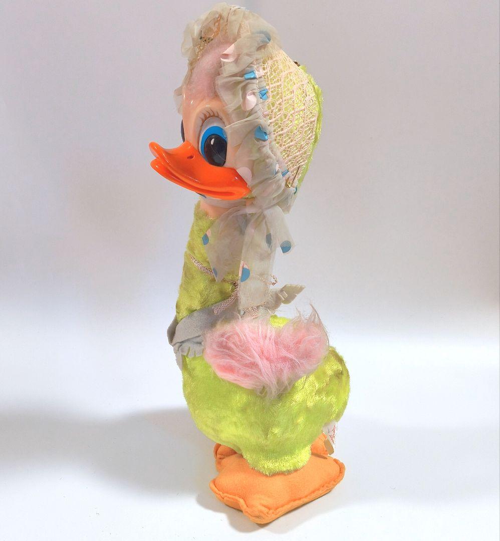 ビンテージ ラシュトン ダック ぬいぐるみ レースのバブーシュカ ラバーフェイス