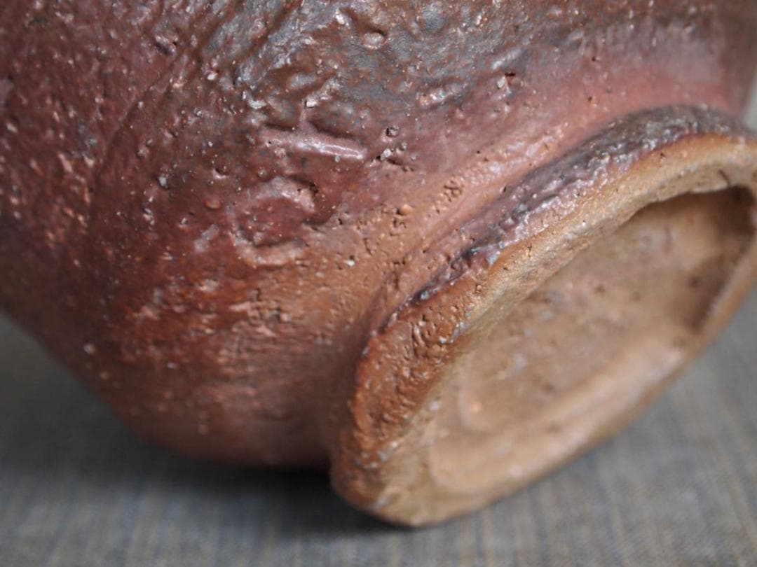 希少作★前嶋　五一郎【義弟：原田拾六】★備前〈手び練り）茶碗B2★共箱