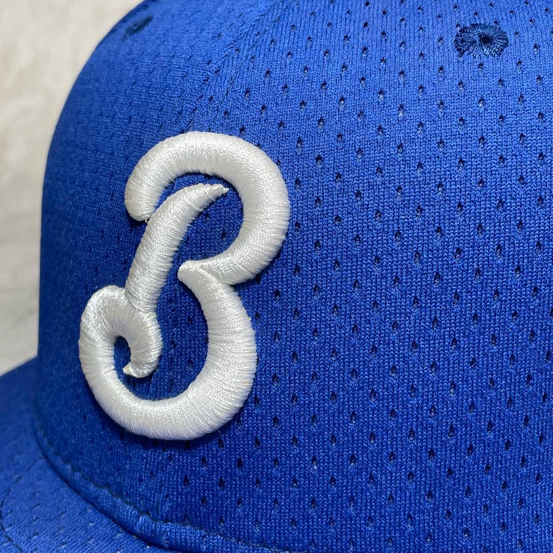 横浜ベイスターズ NEW ERA キャップ 旧ロゴ β ベータ 青色
