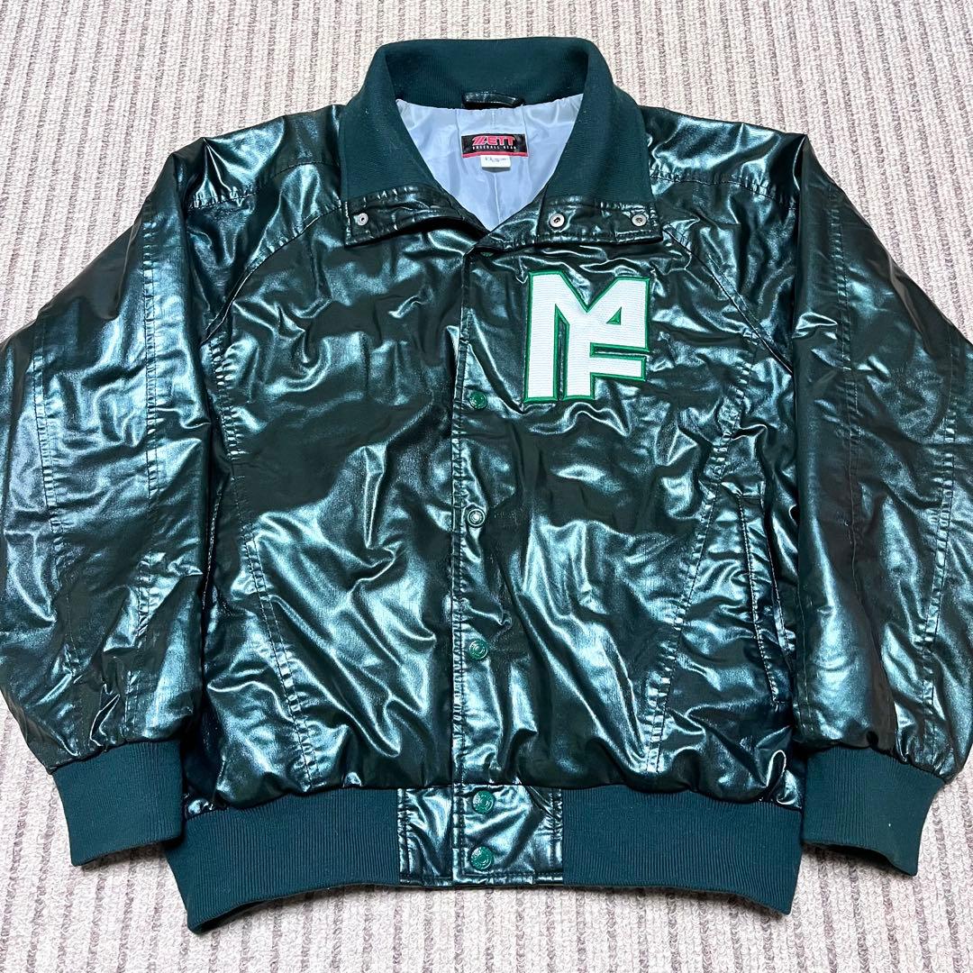 ZETT【廃版】 高校野球部 グランドコート グラコン ジャンパー 深緑 光沢