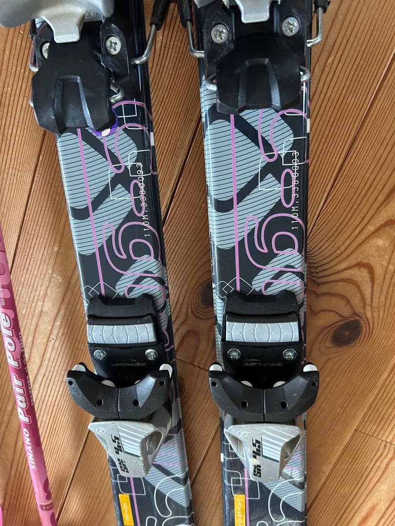 スキーセット 黒/ピンク &ブーツ