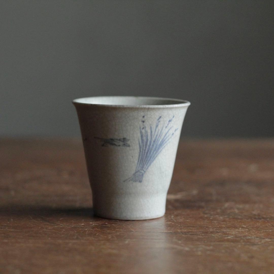 染付 端反り 筒盃 古美術 古道具 アンティーク