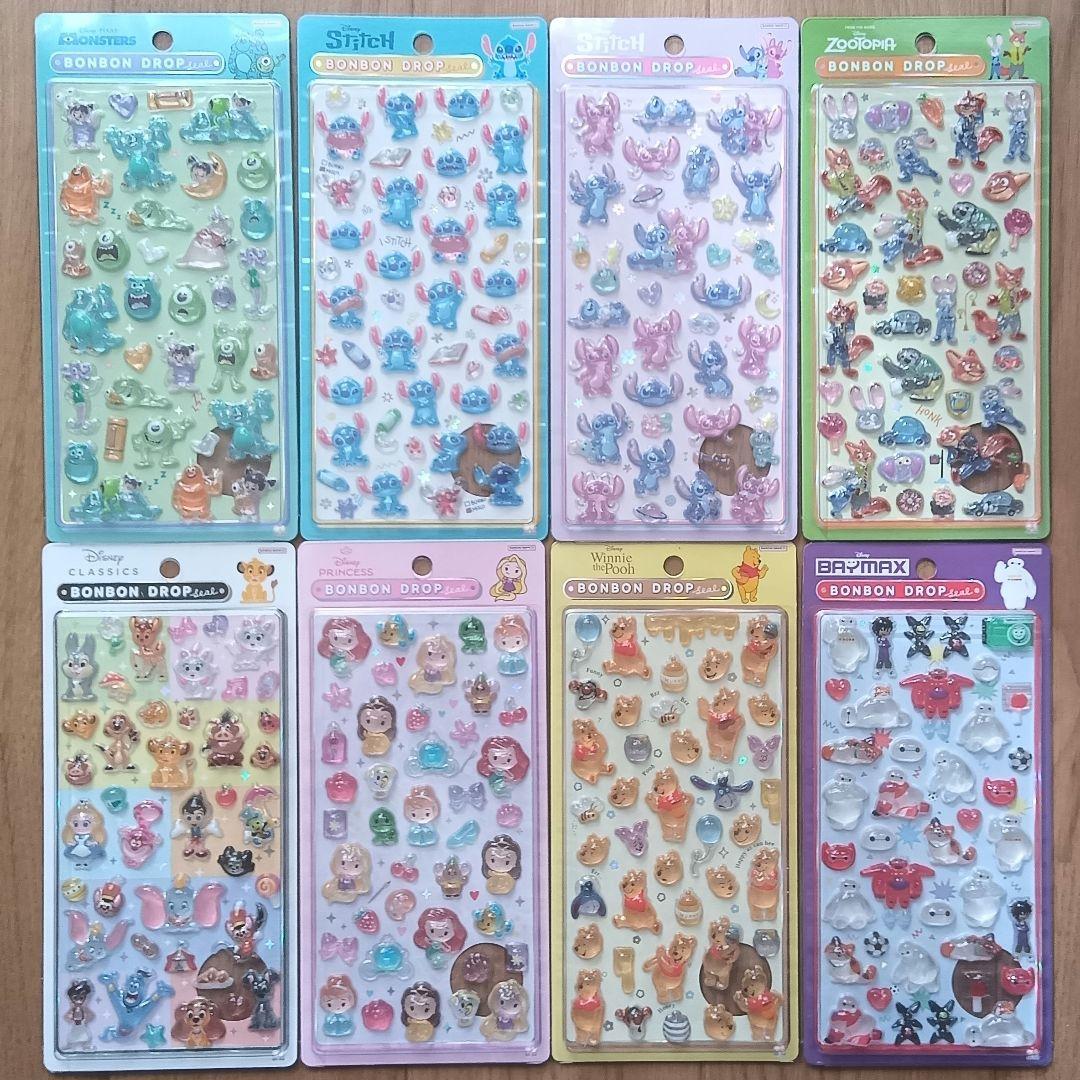 【正規品】ボンボンドロップシール　ディズニー　8枚まとめ売り