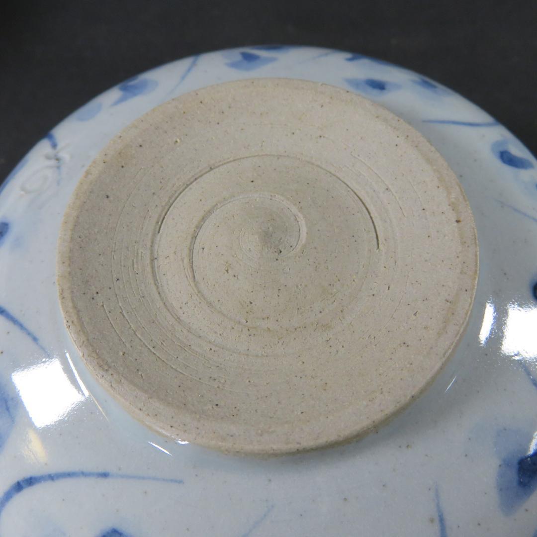 古染付 茶碗 美濃 吉川修身 抹茶碗 茶器 茶道具 木箱 共箱