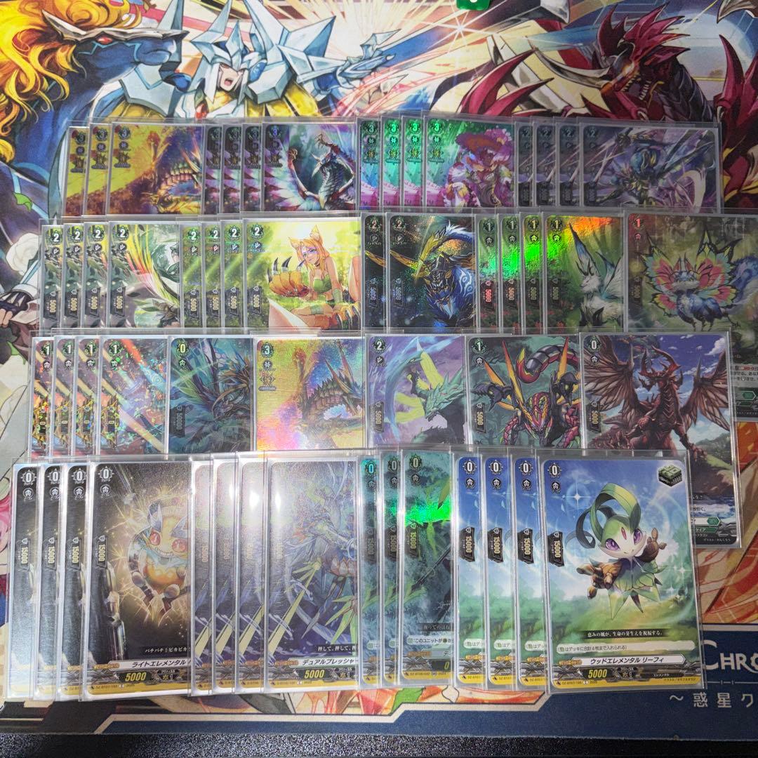 ヴァンガード レヴィドラス新規PR入りデッキ＋無限鱗粉マーカー＆差し替えパーツ