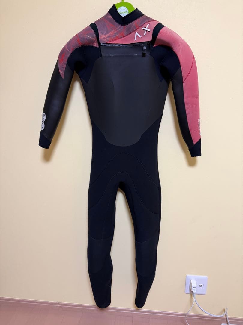 防寒☆AXXE☆生地柔らかHUMP裏起毛セミドライウェットスーツ5×3mm既成L