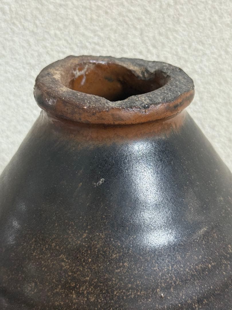 中国　宋〜遼時代　磁州窯鳥もも瓶　アンティーク　送料込み250905