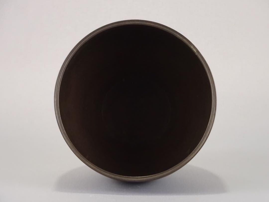 千家十職　江戸時代　後期　七代　中川浄益　砂張銅　棒の先　建水　茶道具　煎茶