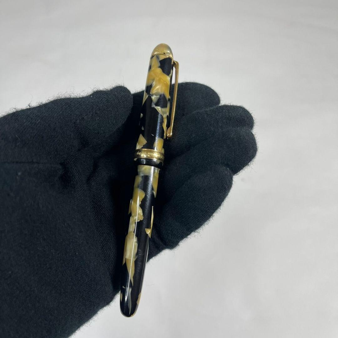 プラチナ 18k 万年筆 3776 セルロイド 石垣柄 中字