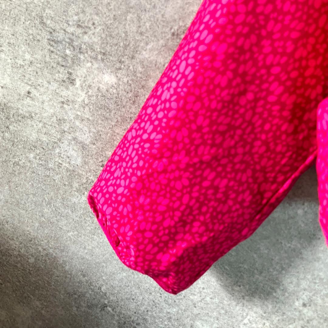 NIKE　ウィンドブレーカー　長袖　ピンク　総柄　ジップアップ　メッシュ