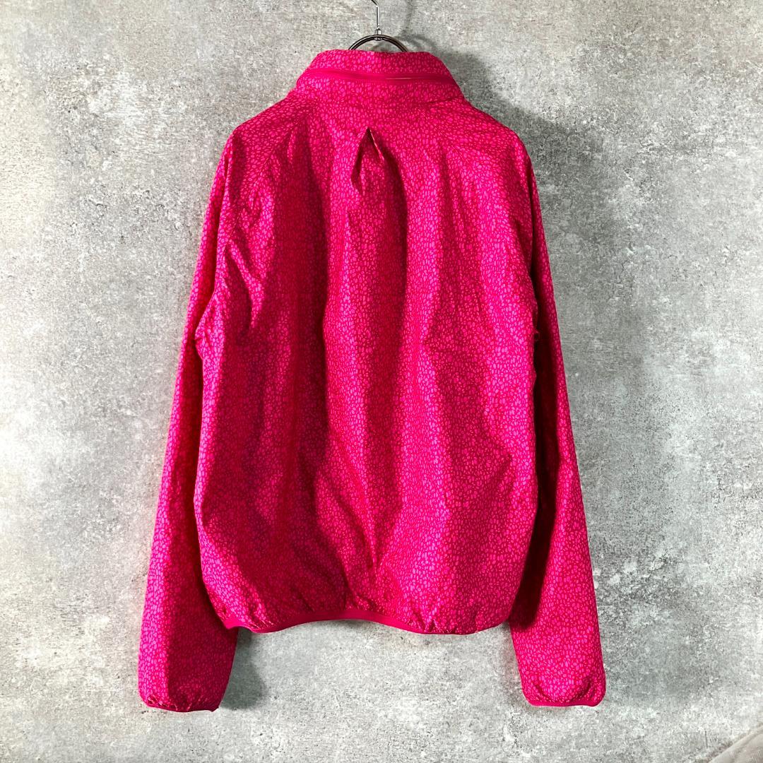 NIKE　ウィンドブレーカー　長袖　ピンク　総柄　ジップアップ　メッシュ