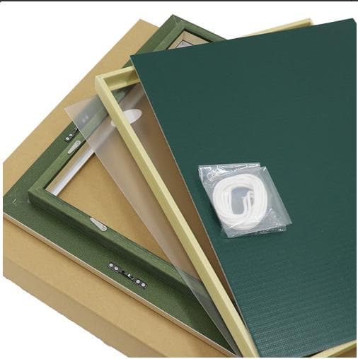 アクリル画　原画　「夕焼け」額縁付　SMサイズ　キャンバス