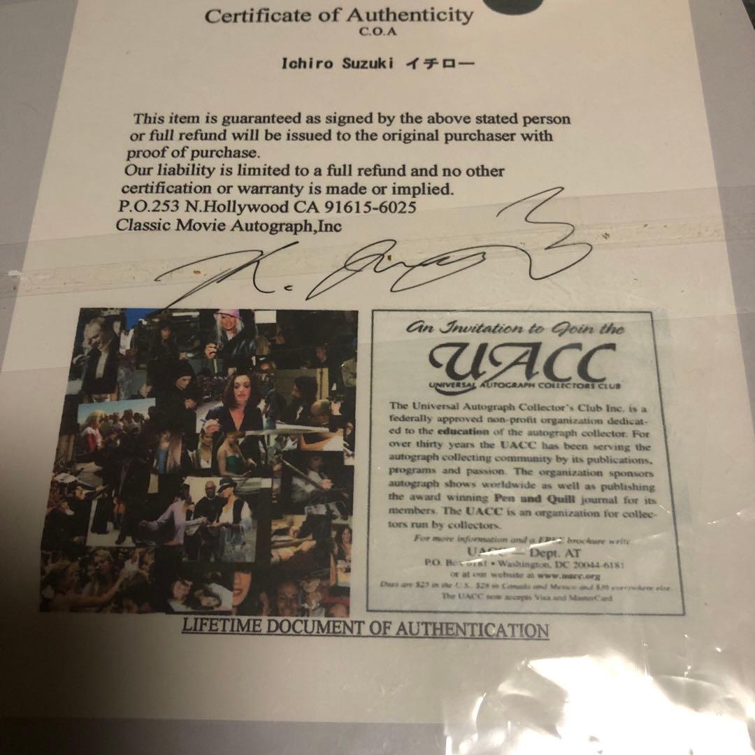 イチロー直筆サインフォト￼