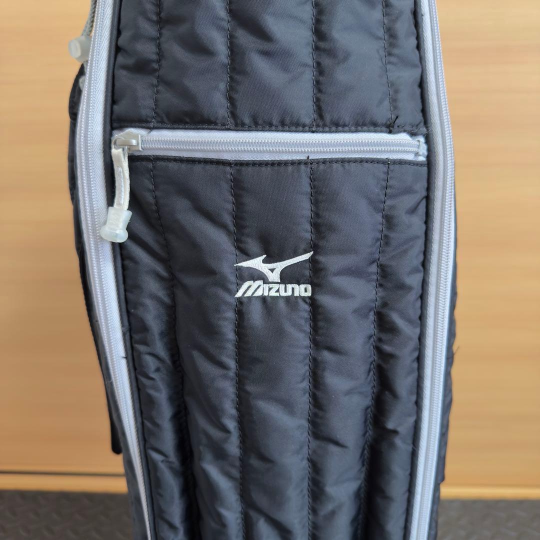 MIZUNO 軽量 キャディバッグ 5分割 ブラック フード付き レディース向け