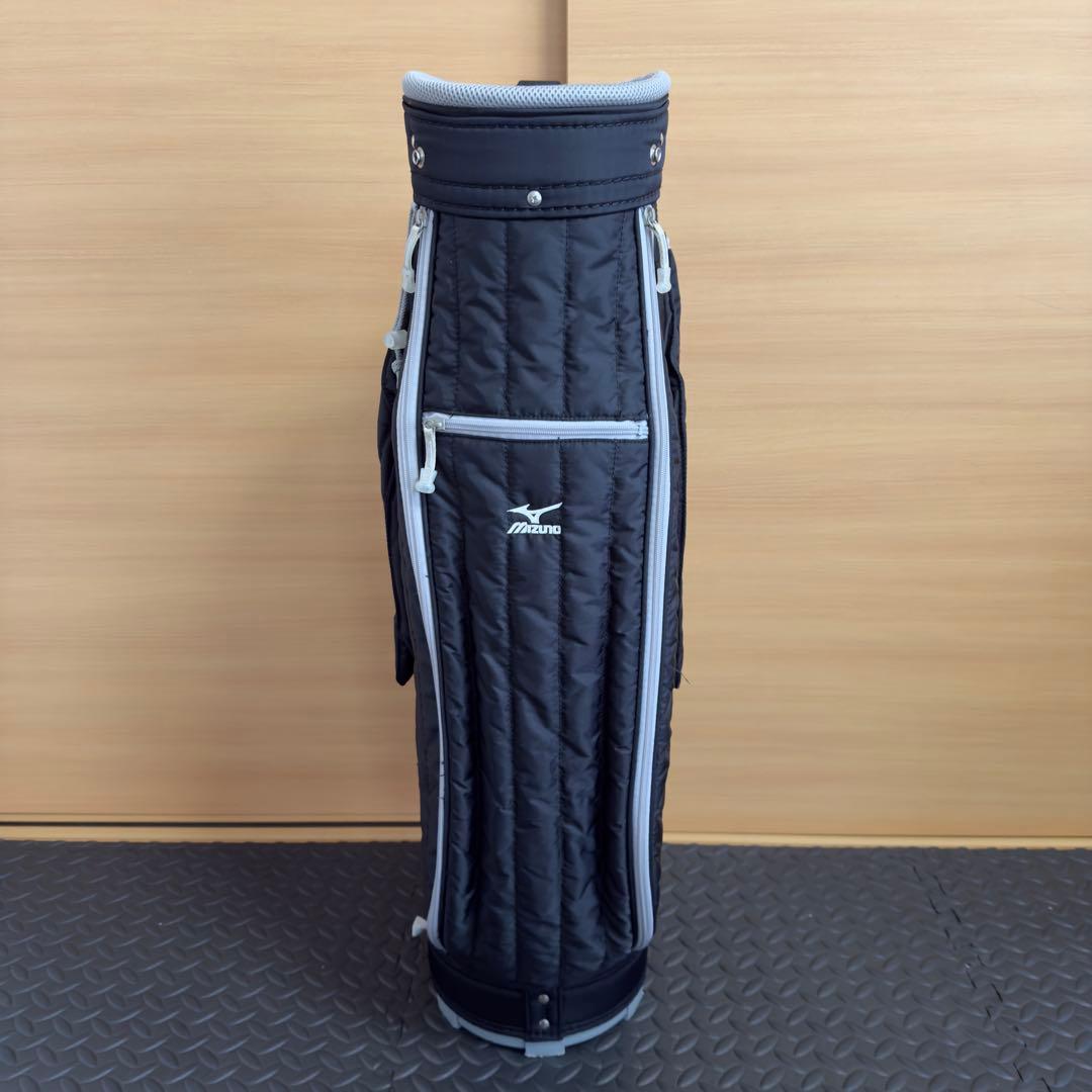 MIZUNO 軽量 キャディバッグ 5分割 ブラック フード付き レディース向け