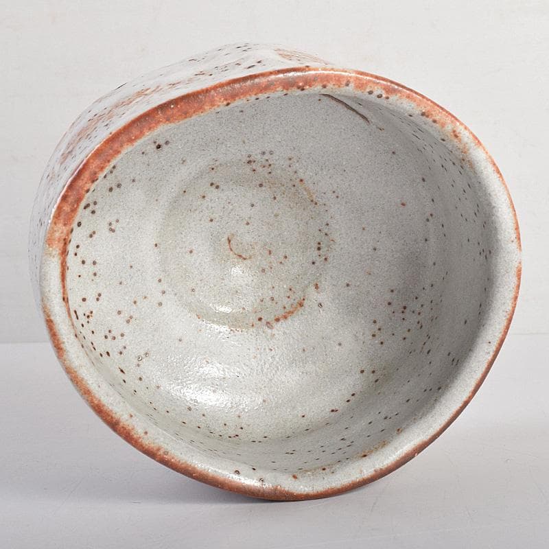 昇　荒川豊蔵　桧垣芦ノ絵鼠志野茶碗　銘朗景即中斎極め箱二重箱　DR8770