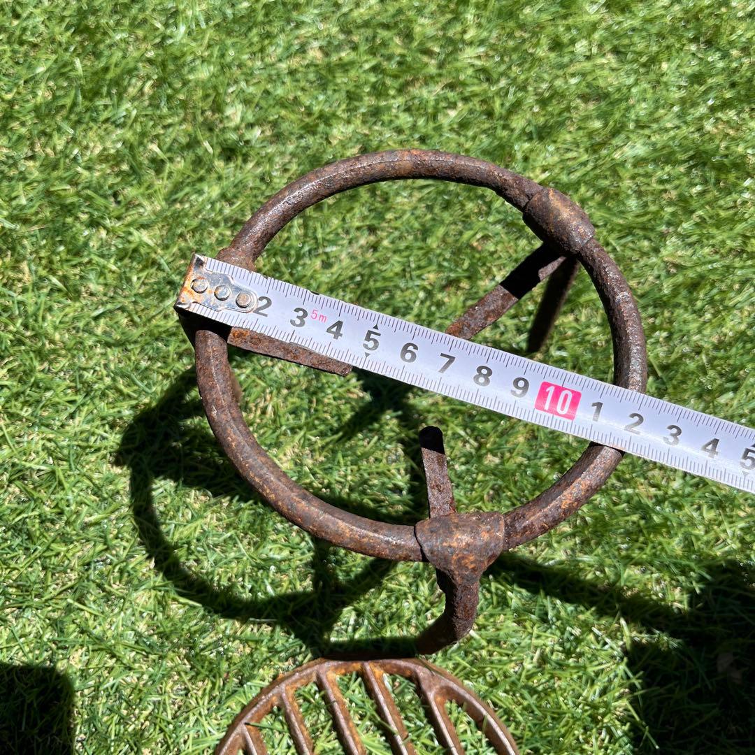 囲炉裏枠改良焚き火テーブル　五徳　火箸セット