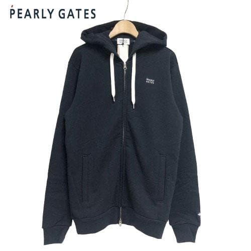 ○★新品未使用　PEARLY GATES　裏毛フルジップパーカー　5　ネイビー