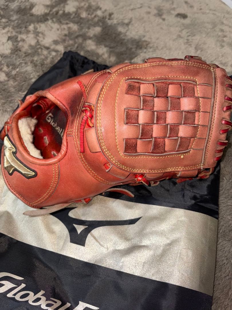 Global Elite 硬式グローブ レッド
