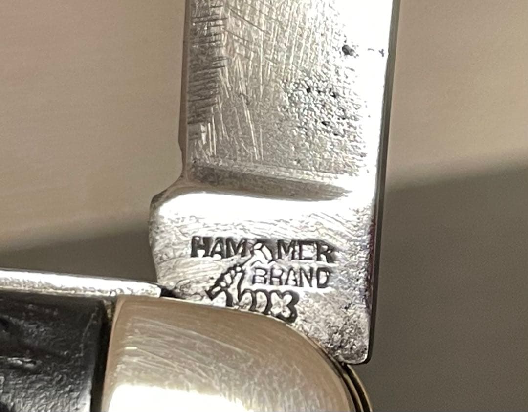 ハンマーブランド　2ブレイド　イコールエンド　アンティークナイフ