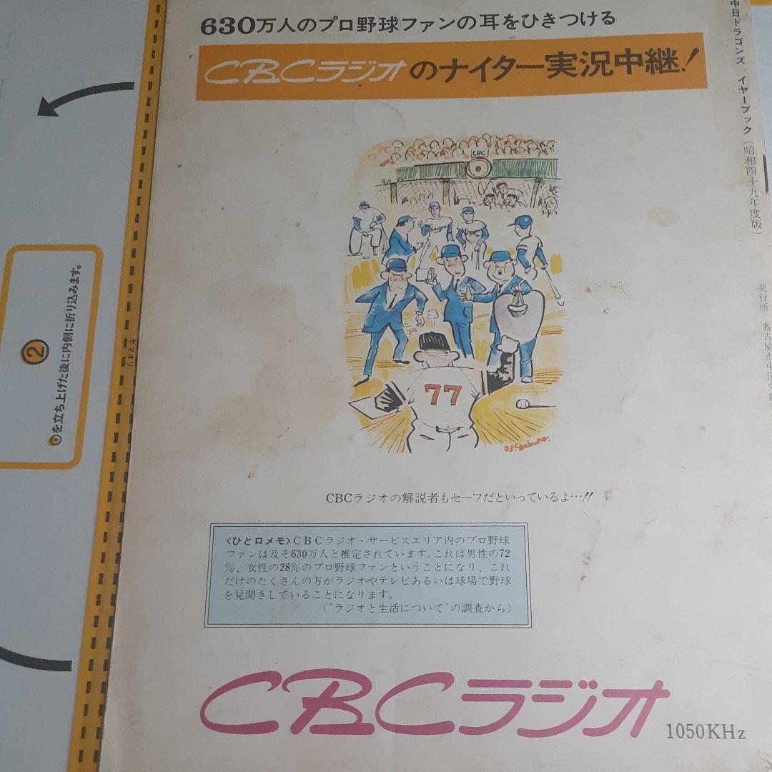 1974 ドラゴンズ　イヤーブック