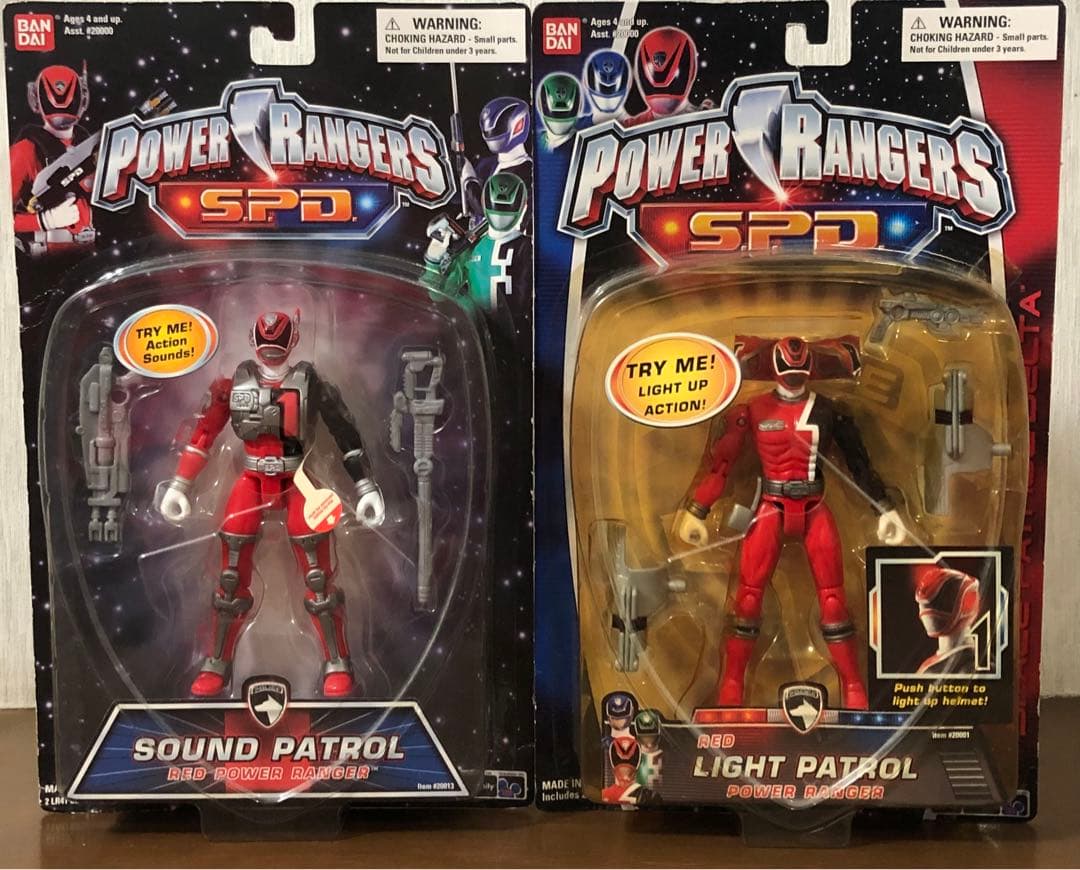 デカレッド パワーレンジャーSPDライトパトロール&サウンドパトロール2体セット