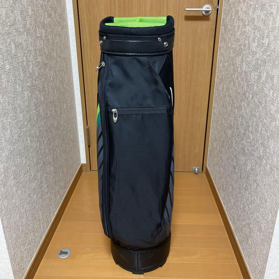 TaylorMade キャディバッグ 黒 緑 ストライプ