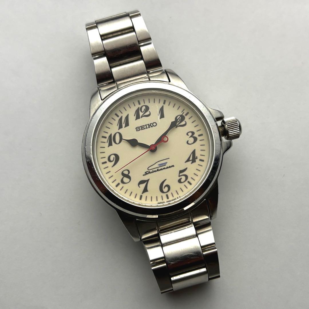 JR東海 SEIKO 男性用 新幹線車掌腕時計、鉄道時計 ルミブライト 7N35