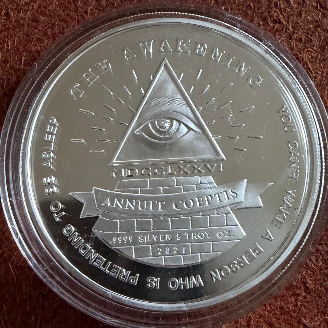 大型5oz☆アウェイクニング リバティ 銀貨 シリーズ2 純銀 シルバー