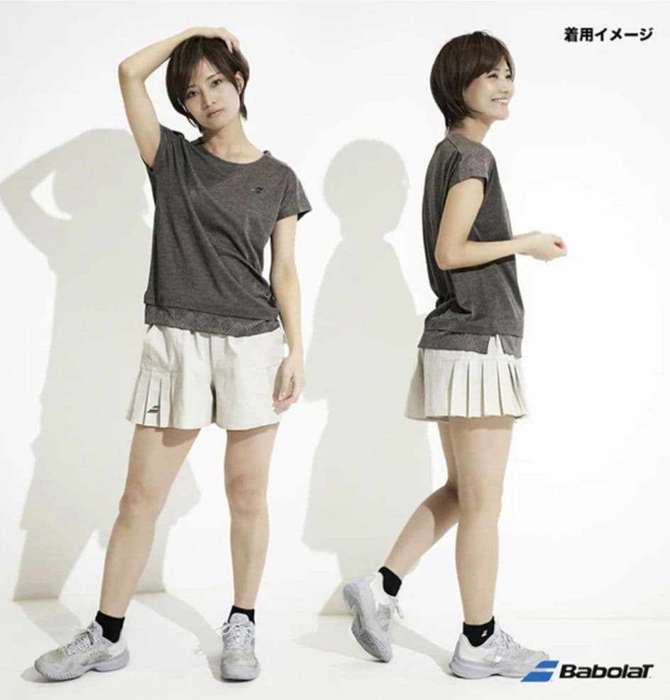 【新品】Babolat 25AW テニスキュロットベージュ L