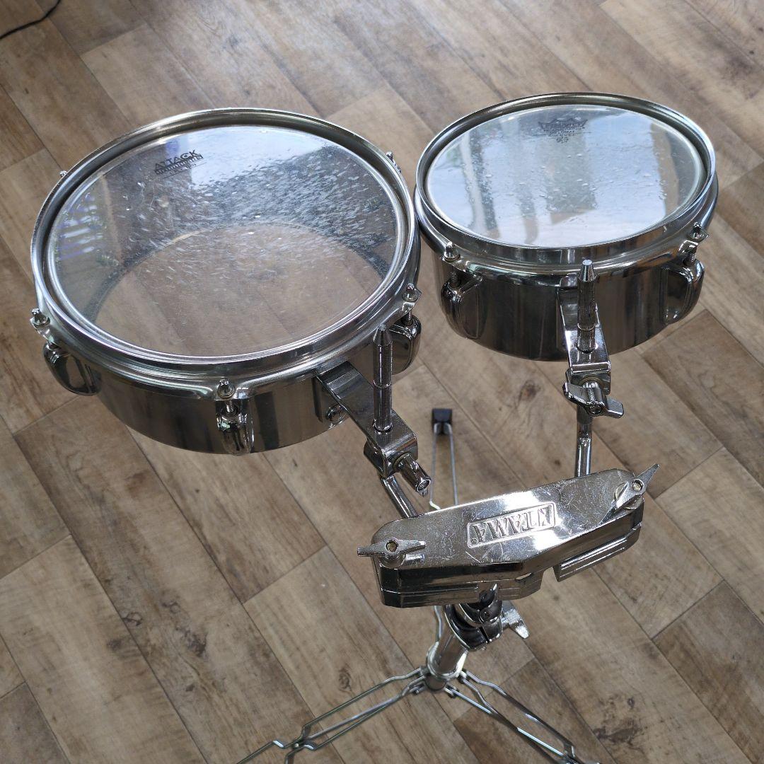 ミニティンバレス　TAMA スタンドとティンバレス大小のセット