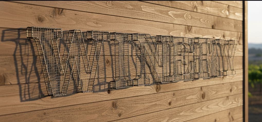 アルファベット看板 ワイナリー 壁掛け看板 立体式 大型看板 WINERYサイン