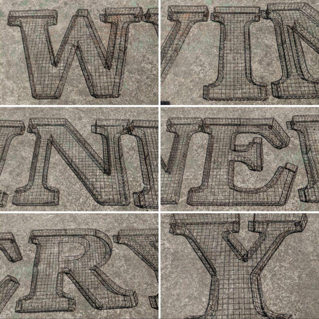 アルファベット看板 ワイナリー 壁掛け看板 立体式 大型看板 WINERYサイン