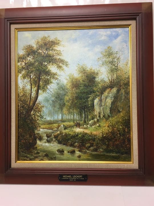 ドイツ画家油絵完全オリジナルヨーロッパ絵画70センチ✖️62センチリツカート作品