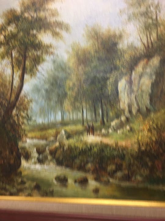 ドイツ画家油絵完全オリジナルヨーロッパ絵画70センチ✖️62センチリツカート作品