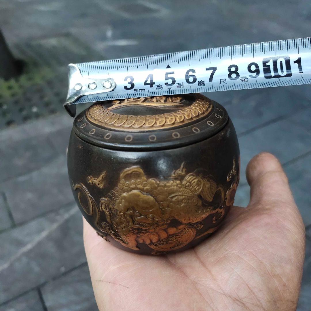 銅器 点金獅子茶壺 茶道具 香道具 装飾品 工芸品 置物