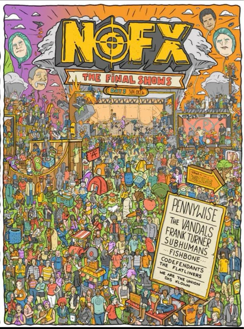 送料無料【新品未使用】NOFX 公式 ラストライブ　ポスター3枚セット　ハイスタ