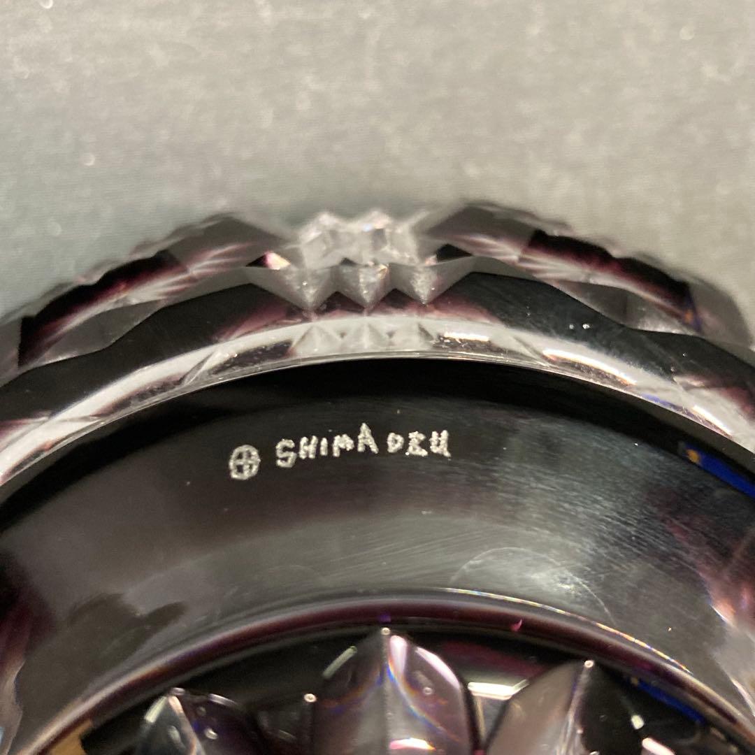 【未使用】島津薩摩切子 切子向付鉢 被せガラス 薩摩ガラス工芸 尚古集成館監修