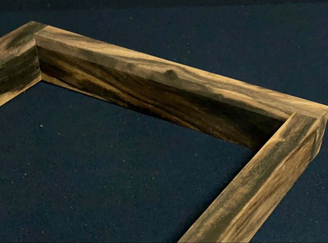 割引‼️【美品】「母」 銘木 黒柿 炉縁 渡邉 可映 共箱 茶道具 （1125B）